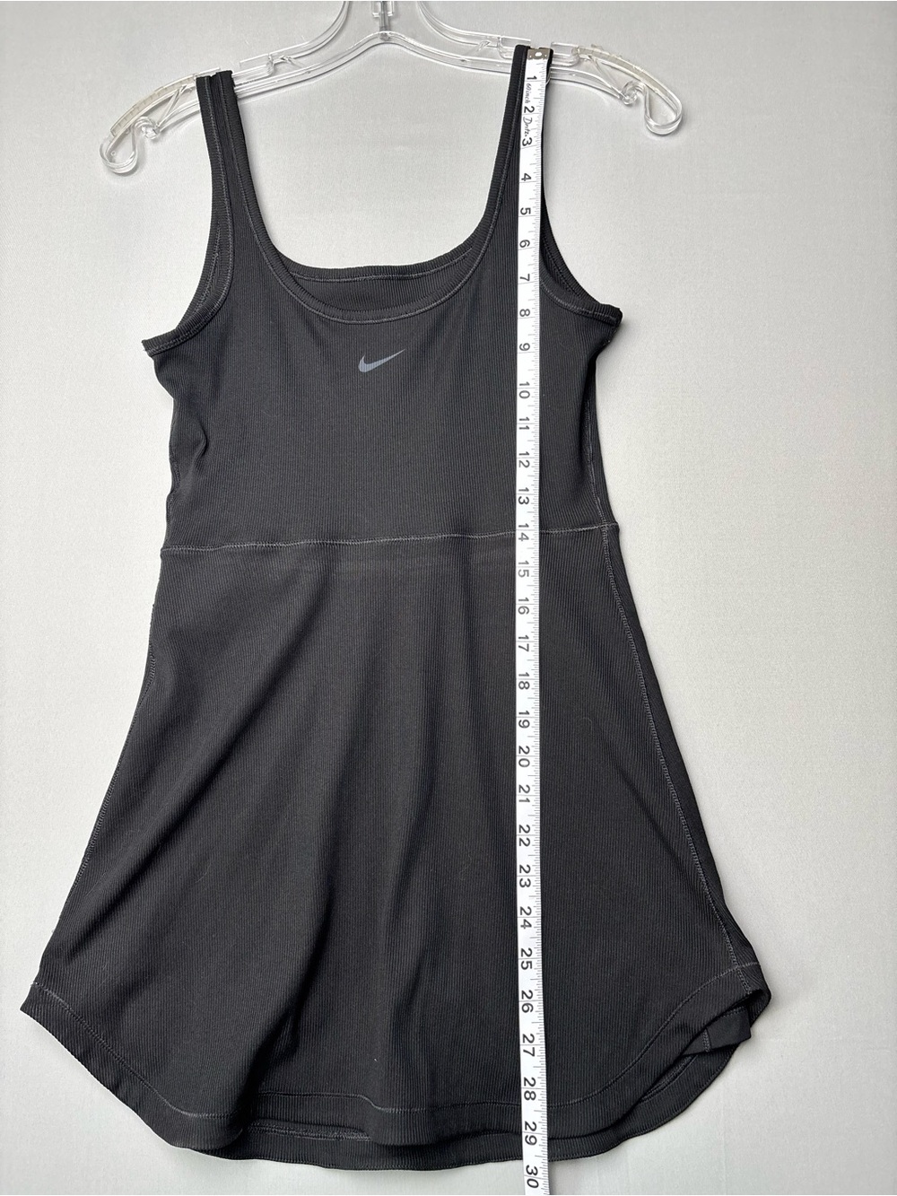 Nike One Dri-FIT Athletic Dress Romper Black Ribbed Built-In Shorts Size Small - Picture 3 of 9